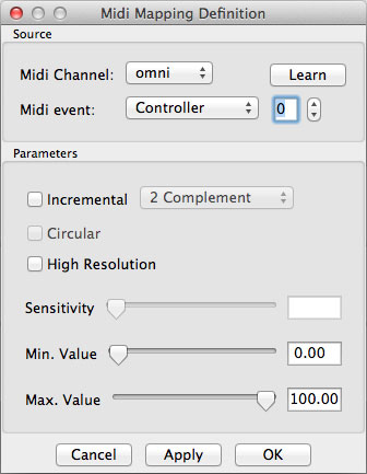 Midi Mapping Definition