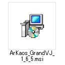 「ArKaos_GrandVJ_1.6.5.msi」ファイル