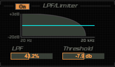 LPF/LIMITERグラフ＆パラメータ