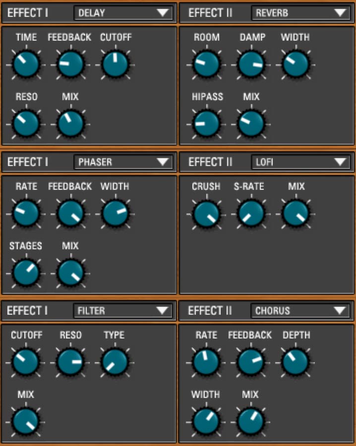 UNIQUEのエフェクト6種類