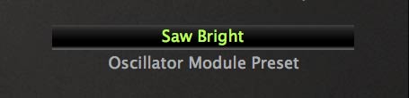 Oscillator Module Preset