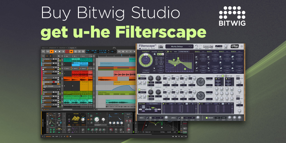 You are currently viewing 【Bitwig Studio】多才なクリエイティブツール u-he “Filterscape”（18,700円相当）をプレゼント！