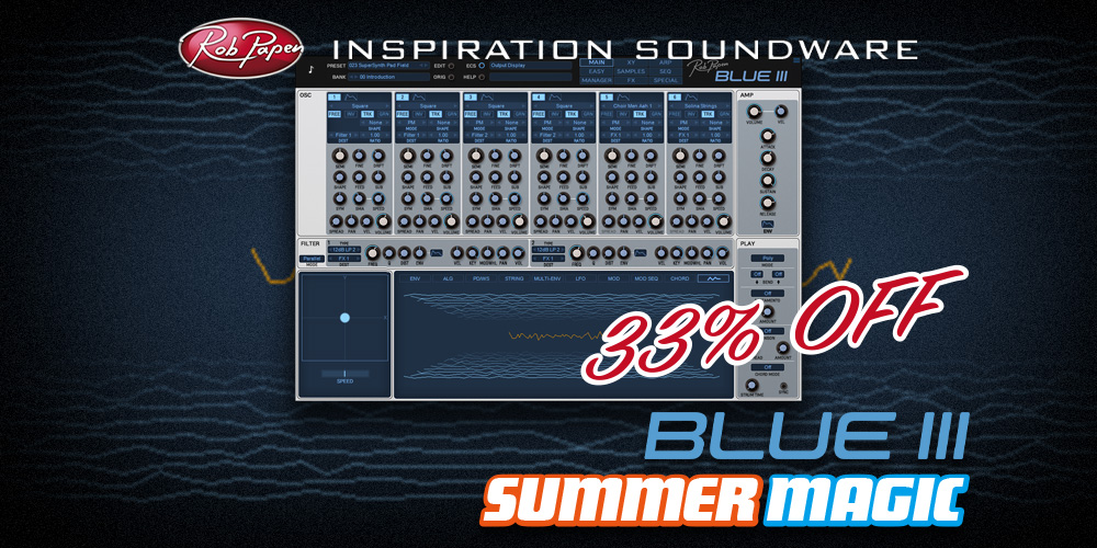 You are currently viewing 【6月限定】Rob Papen “BLUE III”が33% OFF【セール】