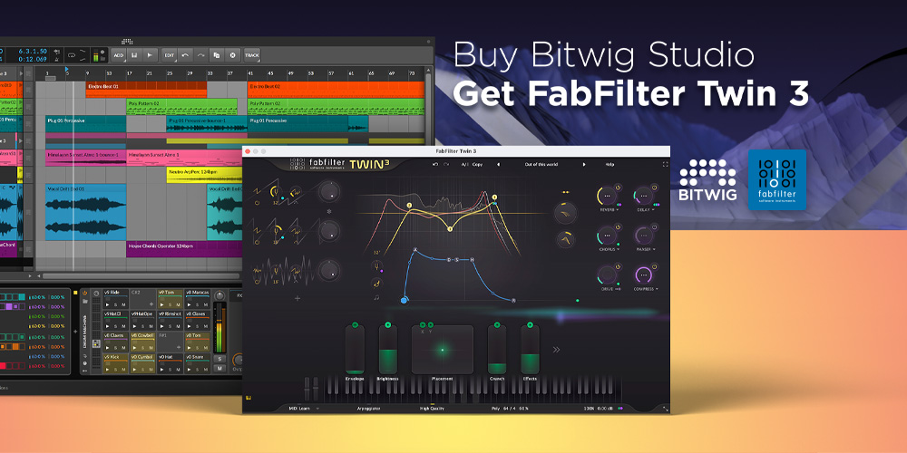 あなたが現在見ているのは 【Bitwig Studio】FabFilter "Twin 3"（24,200円相当）をプレゼント！