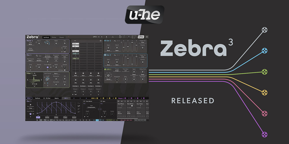 あなたが現在見ているのは 【u-he】伝説的シンセが遂に進化、フラッグシップ・シンセ「Zebra 3」国内発売のご案内