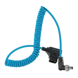 Coiled D-Tap to Locking DC 2.5mm Right Angle Cable（Amaran）
