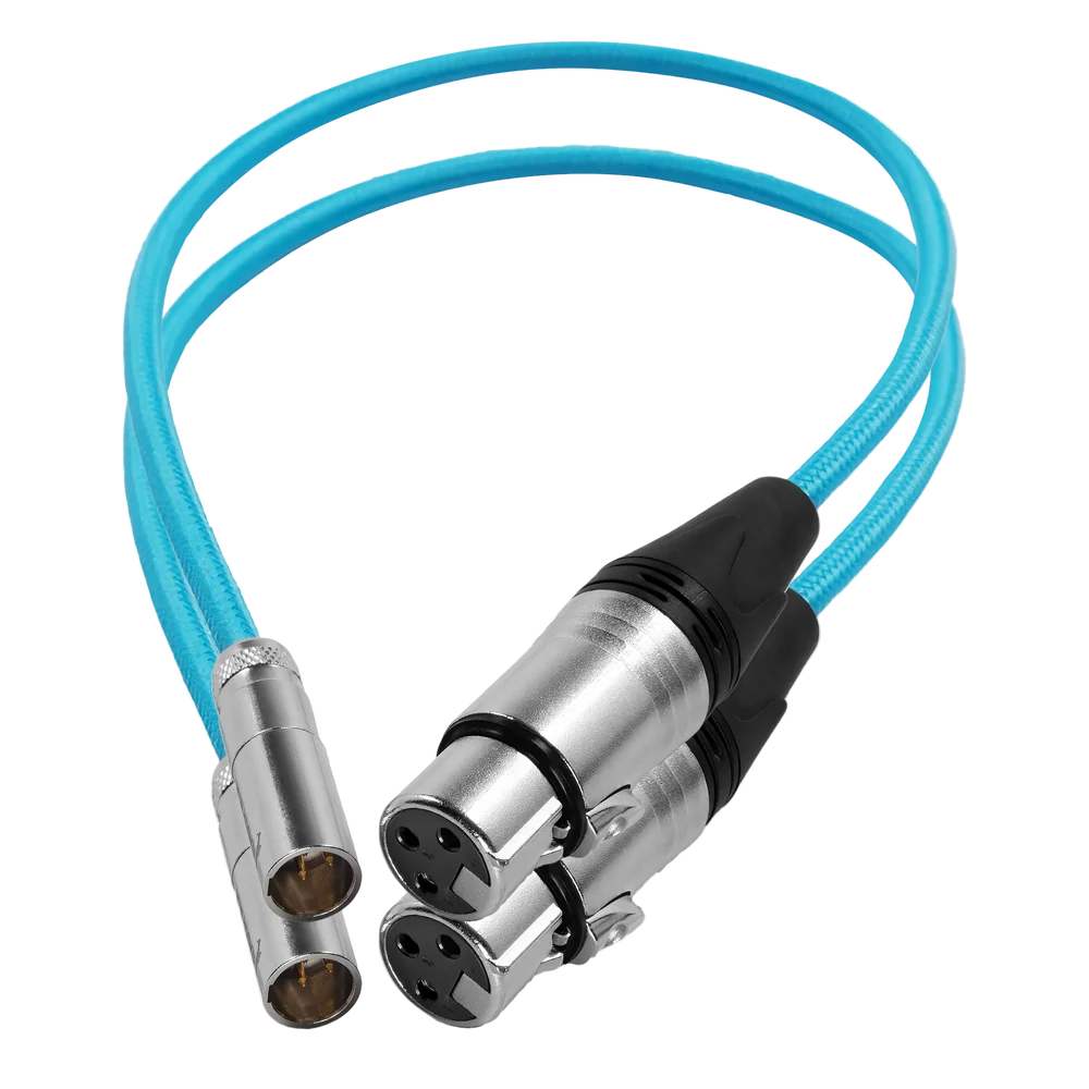 Mini XLR Male to XLR Female 16" Audio Cable(2 Pack)for BMPCC & C70