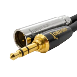 14” Mini XLR to Gold 3.5mm Stereo Plug for Line Level Devices