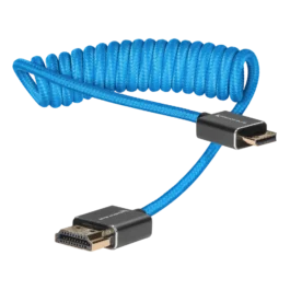 Mini HDMI to Full HDMI Cable 12″-24″ Braided Coiled