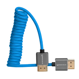 Full HDMI Cable for On-Camera Monitors 12″-24″ Braided Coiled