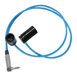 16” Straight Dual Low Profile Right Angle XLR to Single Stereo 3.5mm TRS
