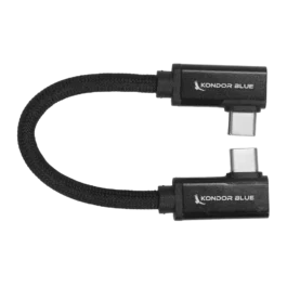 Dual Right Angle USB-C Braided Cable for 8K Data and Power Delivery