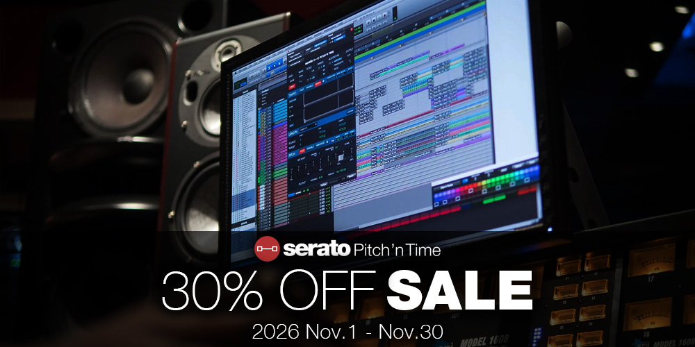 あなたが現在見ているのは 【期間限定30％OFF】Serato Pitch 'n Time Pro / LE 特価セールのご案内